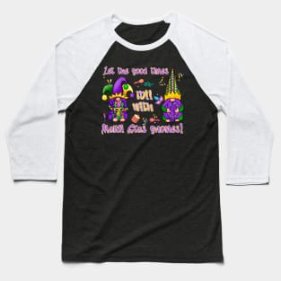 Mardi Gras Gnomes Baseball T-Shirt